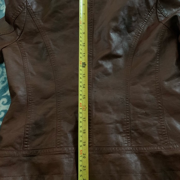 WOMENS MEDIUM VINTAGE BERNARDO LEATHER JACKET COAT - Picture 4 of 11